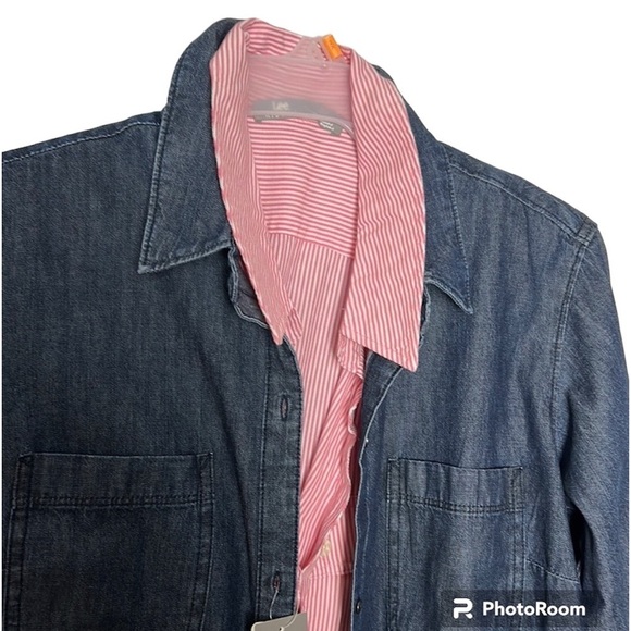 Y2K country pink western striped sleeveless cotton shirt.
Coastal 1X , PTP 24.5” - Picture 3 of 14